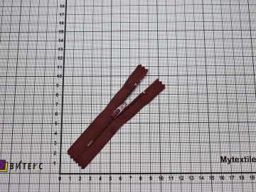 Неразъёмная молния бордового цвета 8 см тип 3 М5Р61