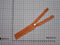 Неразъёмная молния оранжевого цвета 16 см, тип 3, пластик М5Р538