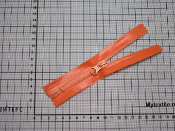 Водоотталкивающая потайная молния оранжевая 14 см, тип 5, спираль М5Р524