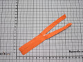 Неразъёмная молния оранжевого цвета 14 см, тип 3, пластик М5Р516
