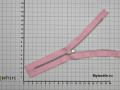 Неразъёмная молния металл розовая 20 см спираль М6Р414