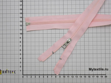 Разъёмная потайная молния розовая 65 см спираль М1Р31