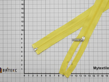 Молния разъёмная желтая 85 см спираль пластик М2Р317