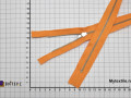 Неразъёмная молния металл оранжевая 55 см спираль М3Р531