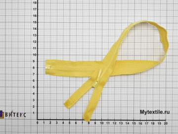 Молния разъёмная желтая 40 см спираль пластик М3Р34