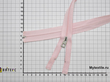 Молния разъёмная розовая 70 см спираль пластик М1Р28