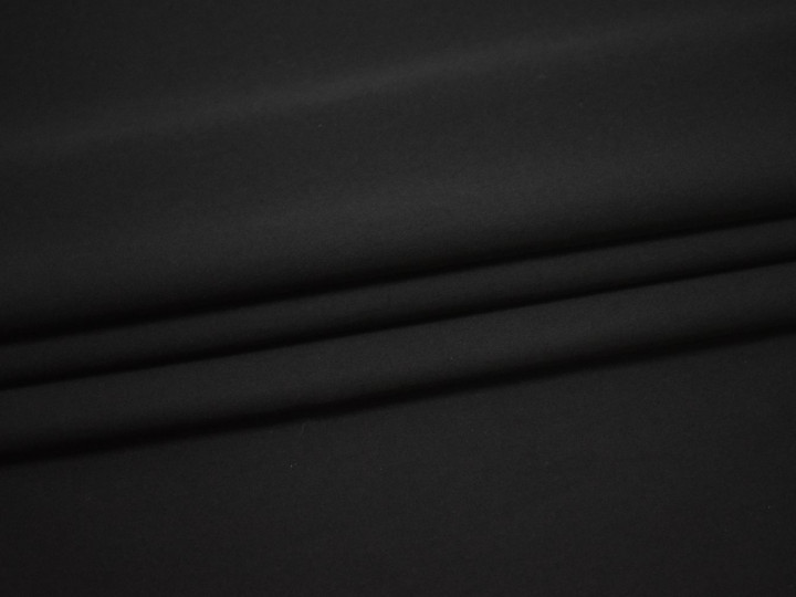 Костюмная черная ткань вискоза полиэстер эластан ВГ687