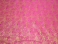 Китайский шёлк розовый геометрический узор полиэстер ГВ3142