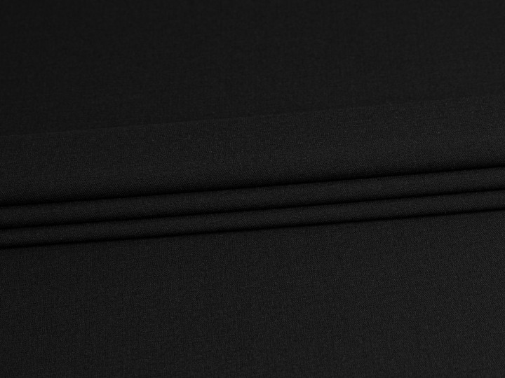 Костюмная черная ткань полиэстер эластан ВД250