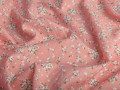 Лён коралловый цветочный принт ЕА2147