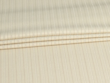 Костюмная бежевая ткань полоска ВГ2103