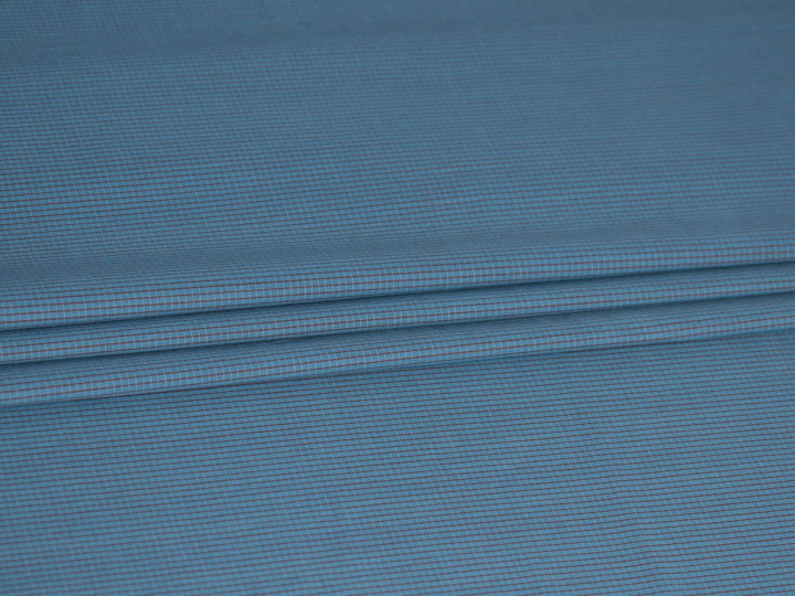 Рубашечная синяя ткань в полоску ЕВ3125