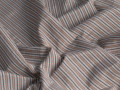 Рубашечная серая коричневая ткань полоска ЕБ598