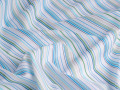 Рубашечная белая голубая ткань полоска ЕВ2101