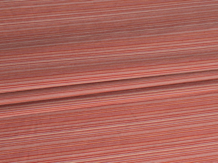 Рубашечная терракотовая оранжевая ткань полоска ЕВ2103