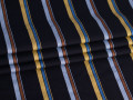 Рубашечная черная голубая ткань полоска ЕВ2119