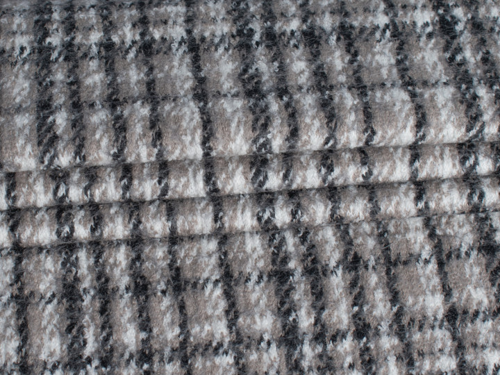Пальтовая коричневая черная ткань шерсть полиэстер ГЖ447
