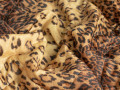 Курточная стеганая коричневая леопард ДБ4129