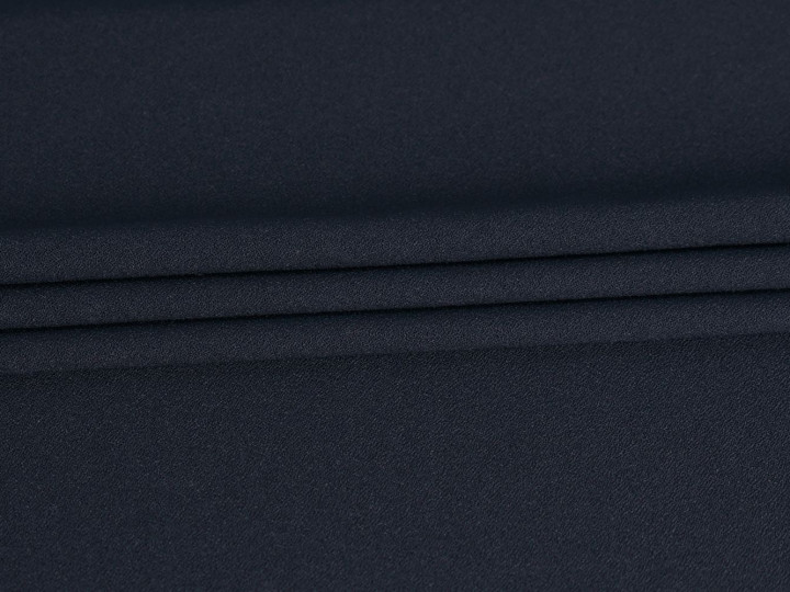 Плательная темно-синяя ткань БА3141