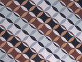 Трикотаж коричневый геометрический принт АВ5111