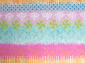 Скатертная разноцветная ткань геометрия цветы ВБ677