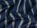 Рубашечная синяя ткань полоска ЕБ2170