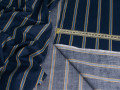 Рубашечная синяя ткань полоска ЕБ2170