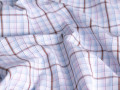 Рубашечная белая голубая ткань полоска ЕБ4126