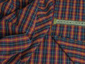 Рубашечная бордовая синяя ткань полоска ЕБ4132