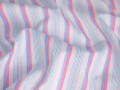 Рубашечная белая синяя ткань полоска ЕВ480