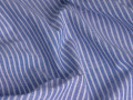 Рубашечная синяя белая ткань полоска ЕВ2105