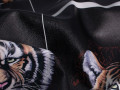 Кожзаменитель черный принт животные тигр ГЕ1133