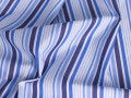 Рубашечная белая синяя ткань в полоску ЕВ3141