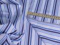 Рубашечная белая синяя ткань в полоску ЕВ3141