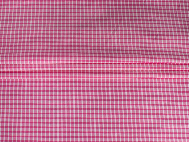 Рубашечная розовая белая ткань клетка полоска ББ1141