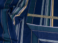 Рубашечная синяя ткань в полоску ББ1129