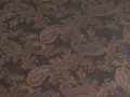 Подкладочная жаккардовая коричневая ткань пейсли ГБ2228