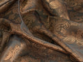 Подкладочная жаккардовая коричневая ткань пейсли ГБ2225