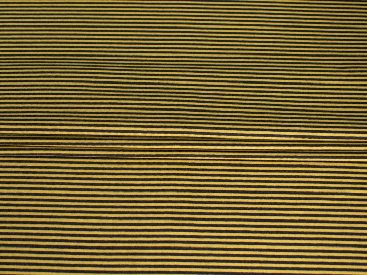 Трикотаж черный желтый полоска АВ5115