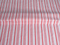 Рубашечная белая красная ткань полоска ЕБ5117