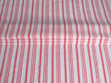 Рубашечная белая красная ткань полоска ЕБ5117
