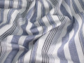 Рубашечная белая голубая ткань полоска ВГ4113