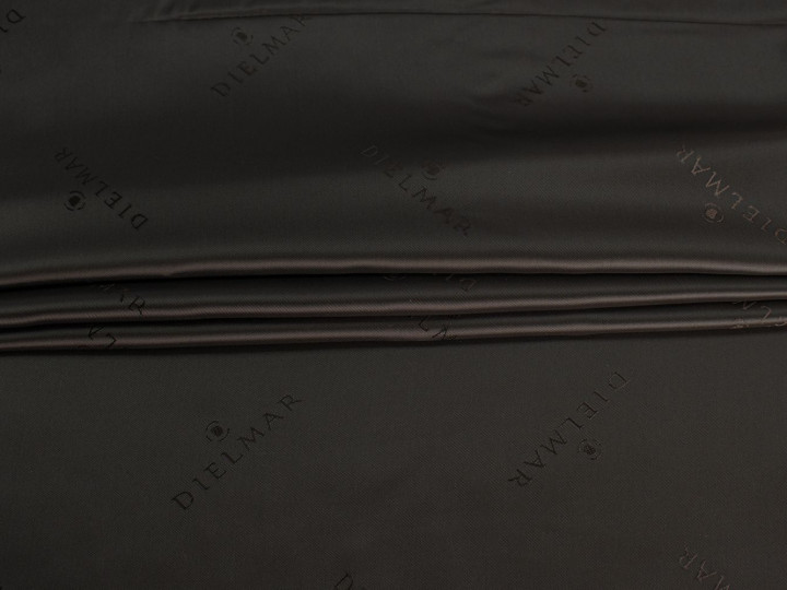 Подкладочная коричневая ткань надписи ГА1375