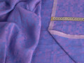 Лён сиреневый фиолетовый геометрический принт ЕА677
