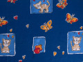 Лён синий животные сердечки бабочки ЕБ3193