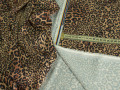 Шёлк-атлас коричневый бежевый леопард ЕВ3146