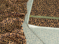 Шёлк-атлас коричневый черный леопард ЕВ3147