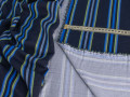 Рубашечная синяя ткань в полоску ЕБ4143