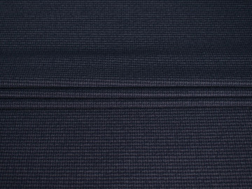 Костюмная синяя черная ткань ГД389