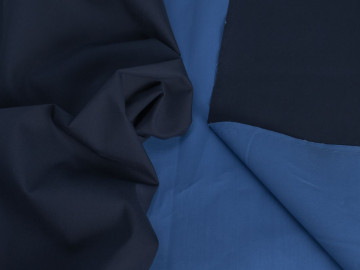 Курточная двусторонняя васильковая синяя ткань БЕ1163